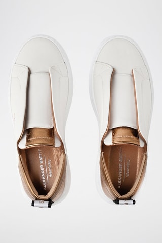 Slip-on en cuir Wembley - Blanc et doré