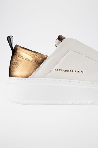 Slip-on en cuir Wembley - Blanc et doré
