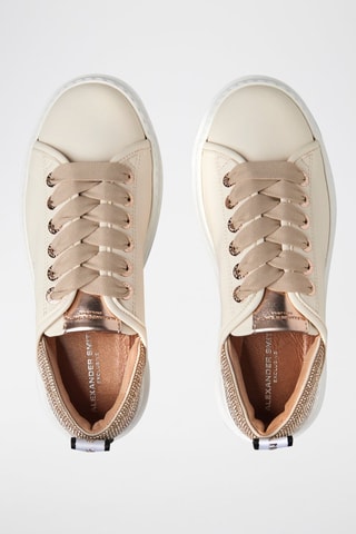 Baskets plateformes en cuir Wembley - Blanc