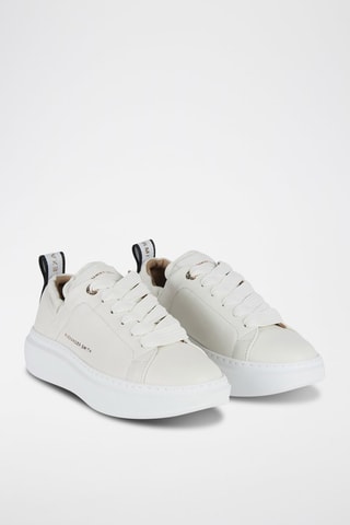 Baskets plateformes en cuir Wembley - Blanc
