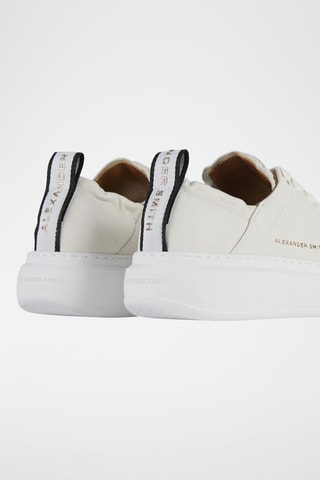 Baskets plateformes en cuir Wembley - Blanc