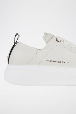 Baskets plateformes en cuir Wembley - Blanc