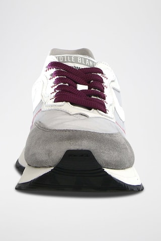 Baskets en cuir Qwark - Blanc, violet et gris