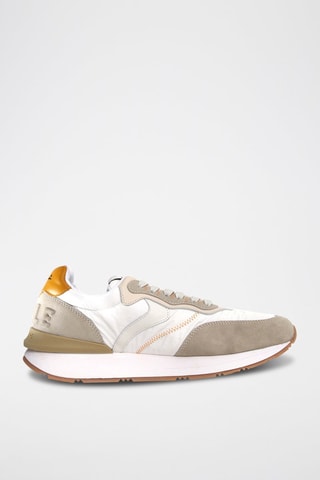 Baskets en cuir - Blanc, beige et marron