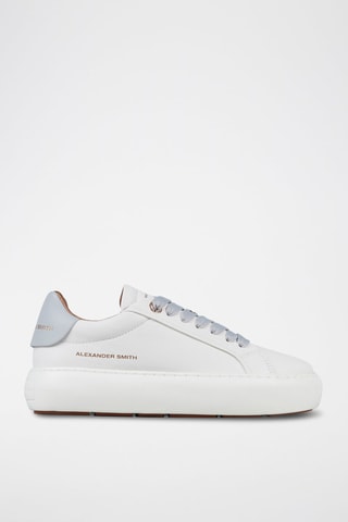 Baskets en cuir - Blanc et gris