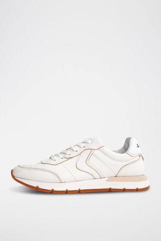 Baskets en cuir de mouton - Blanc et noir