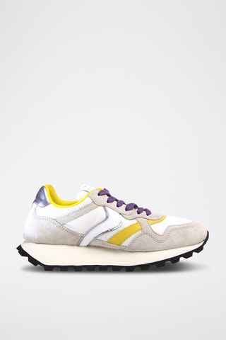 Baskets Qwark - Blanc, jaune et violet