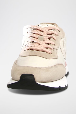 Baskets en cuir Storm - Noir, beige et rose