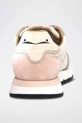 Baskets en cuir Storm - Noir, beige et rose