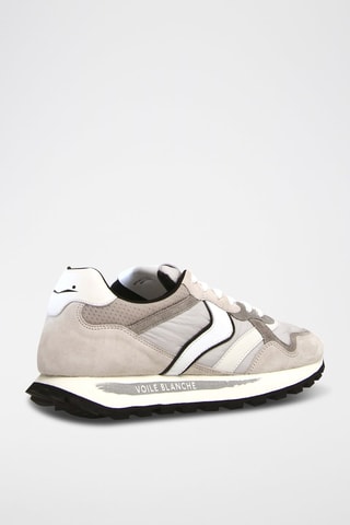 Baskets en cuir de veau nubuck Qwark - Beige
