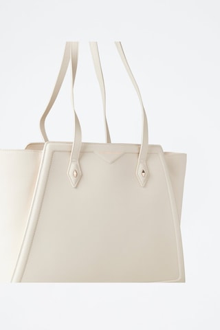 Cabas en cuir - Blanc