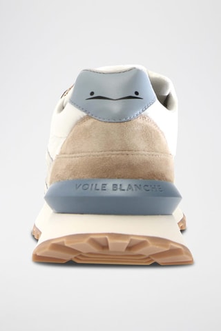 Baskets en nubuck - Blanc, beige et gris