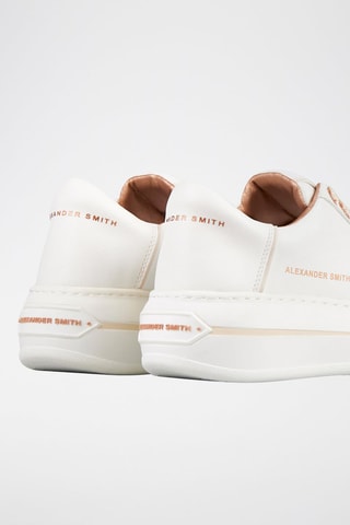 Baskets plateformes en cuir Lancaster - Blanc