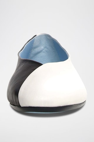 Ballerines en cuir - Blanc et noir