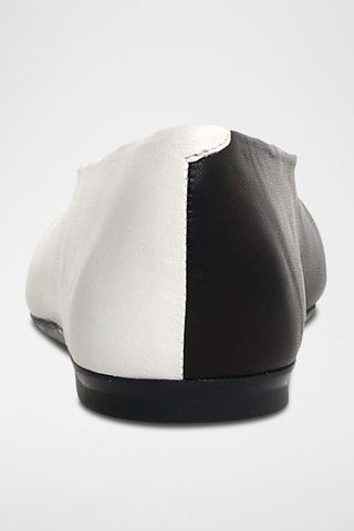Ballerines en cuir - Blanc et noir