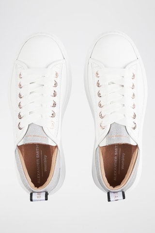 Baskets en cuir - Blanc et gris