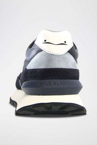 Baskets en cuir Qwark Hype - Blanc et bleu