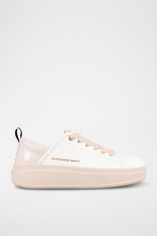 Baskets - Blanc, noir et beige