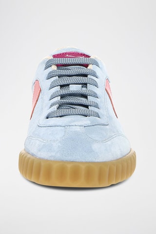 Baskets en cuir - Bleu et rose