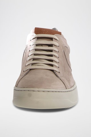 Baskets en cuir Layton - Marron et gris