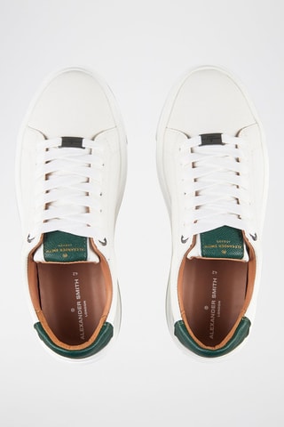 Baskets en cuir - Blanc et vert