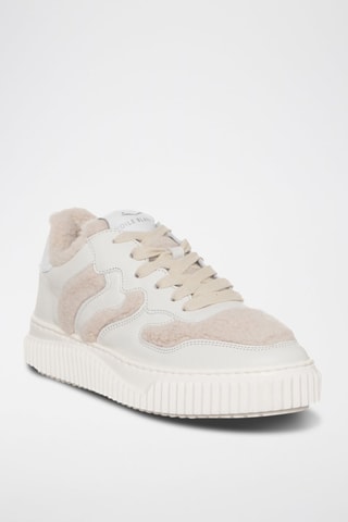 Baskets fourrées en cuir - Blanc