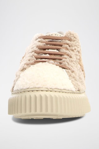 Baskets plateformes en cuir Lipari - Beige