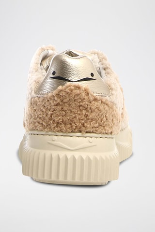 Baskets plateformes en cuir Lipari - Beige