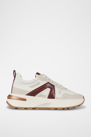 Baskets compensées en cuir Liverpool - Blanc