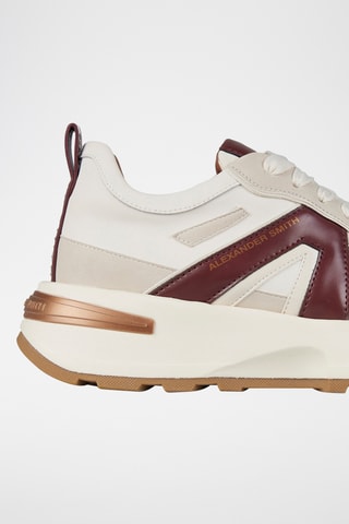 Baskets compensées en cuir Liverpool - Blanc