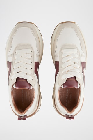 Baskets compensées en cuir Liverpool - Blanc