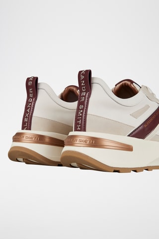 Baskets compensées en cuir Liverpool - Blanc