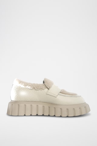 Mocassins plateformes en cuir Grenelle - Blanc