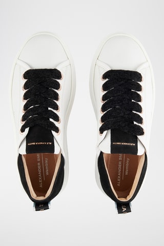 Baskets plateformes en cuir Wembley - Blanc