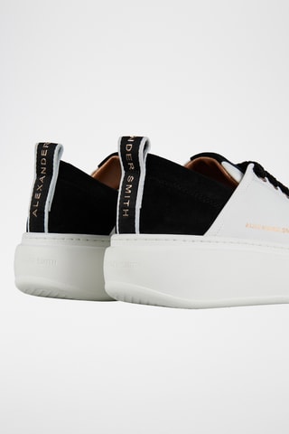 Baskets plateformes en cuir Wembley - Blanc