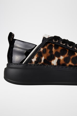 Baskets vernies en cuir Wembley - Noir