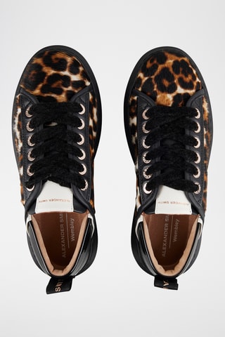 Baskets vernies en cuir Wembley - Noir