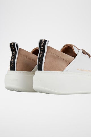 Baskets plateformes en cuir Wembley - Blanc