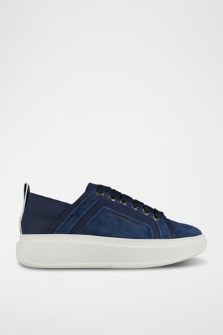 Baskets en cuir Wembley - Bleu