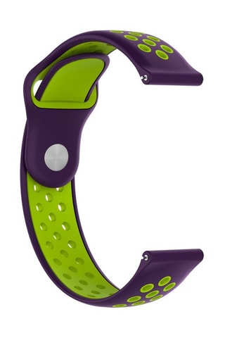 Bracciale sport universale 22 mm in silicone - Viola e verde