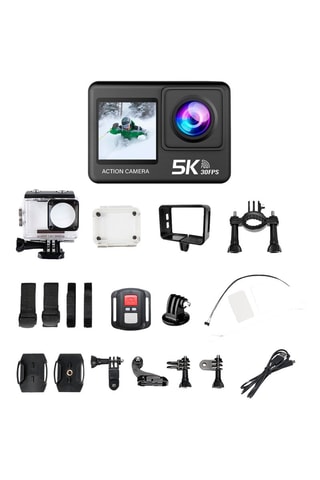 Caméra sport - Double écran LCD - 13 accessoires inclus