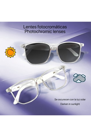 Lunettes de vue polarisées connectées homme - Blanc