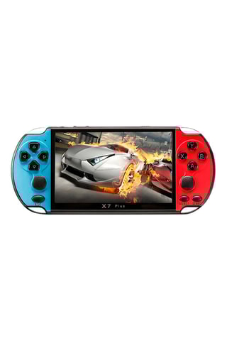 Console de jeux vidéo X7 écran 5,1 pouces - Bleu et rouge
