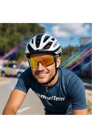 Lunettes intelligentes mixte - Verres effet miroir - Blanc