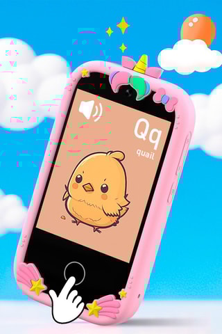 Téléphone éducatif pour enfants - Rose - 32Go