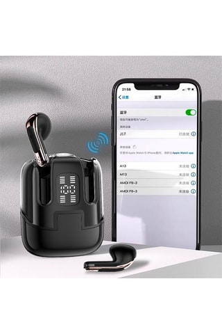 Écouteurs intra-auriculaires sans fil J17 à double paire - Noir