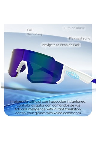 Lunettes intelligentes mixte - Verres effet miroir - Noir