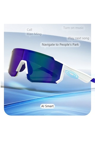 Lunettes intelligentes mixte - Verres effet miroir - Noir