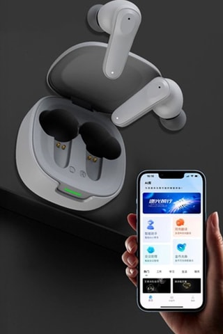 Ecouteurs sans fil A98 avec traducteur et enregistrement - Gris