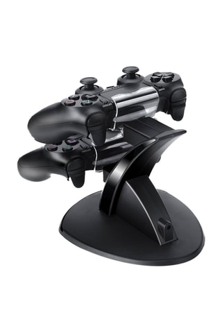 Double support de charge de manettes PS4 - Noir